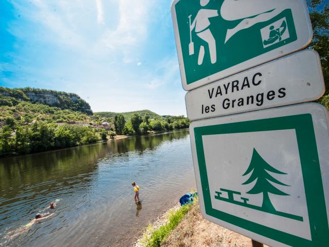 Baignade dans la Dordogne à Vayrac