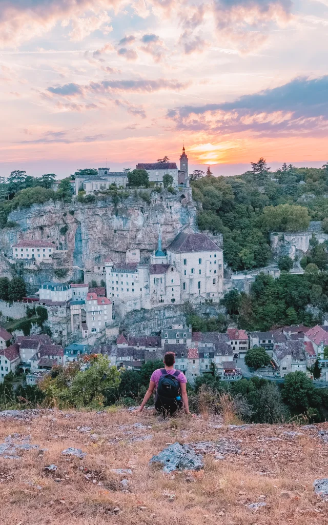 Coucher De Soleil A Rocamadour C Lot Tourisme Teddy Verneuil