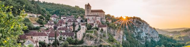 Coucher de soleil sur Saint-Cirq-Lapopie