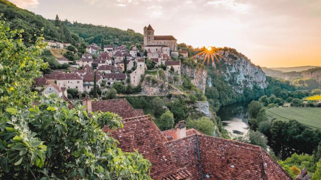 Coucher de soleil sur Saint-Cirq-Lapopie