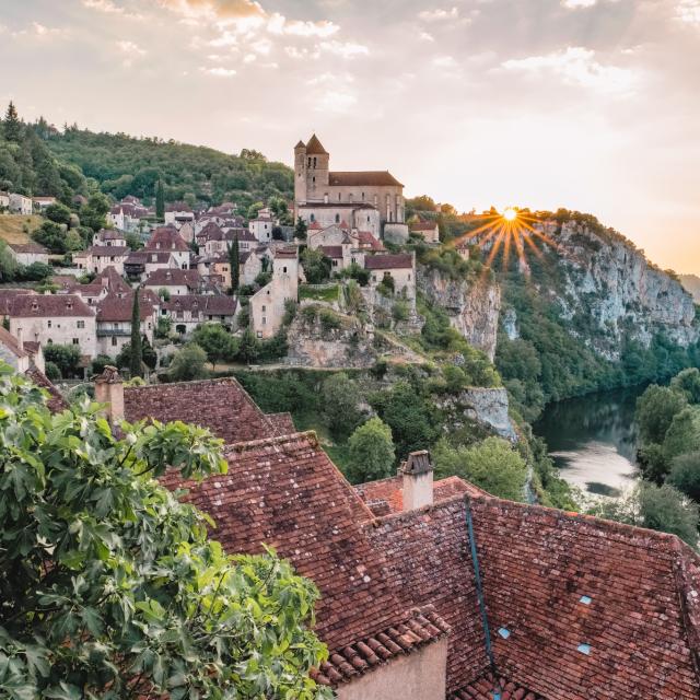 Coucher de soleil sur Saint-Cirq-Lapopie