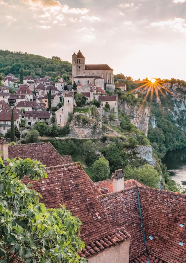 Coucher de soleil sur Saint-Cirq-Lapopie