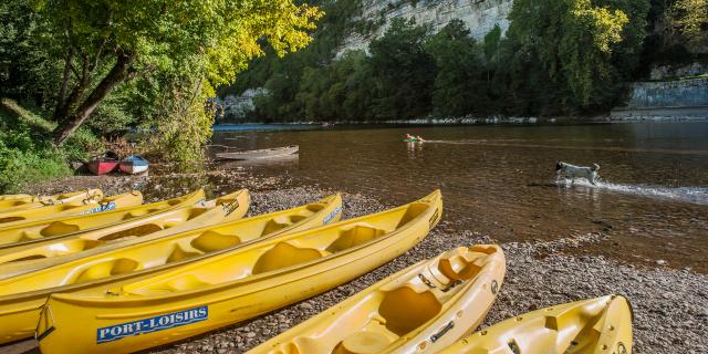 Départ canoë sur la Dordogne - Port Loisirs à Creysse