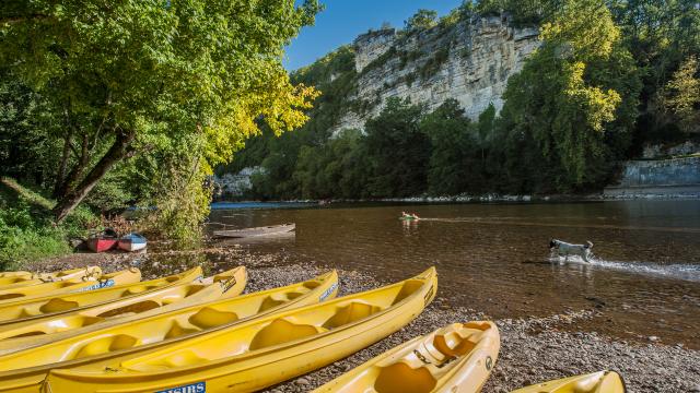 Départ canoë sur la Dordogne - Port Loisirs à Creysse