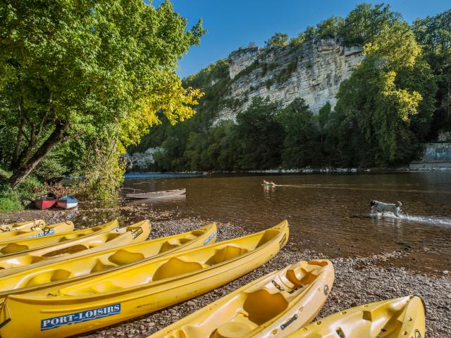 Départ canoë sur la Dordogne - Port Loisirs à Creysse