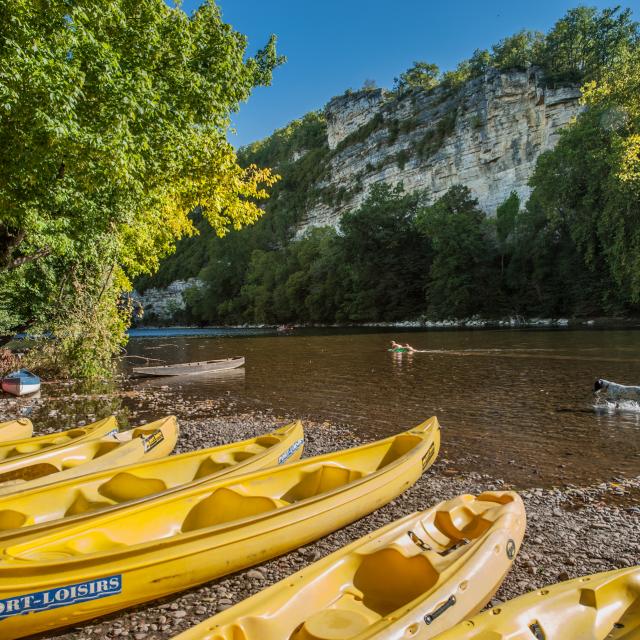 Départ canoë sur la Dordogne - Port Loisirs à Creysse