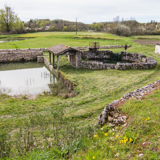 Grande sompe et lavoirs à Escamps