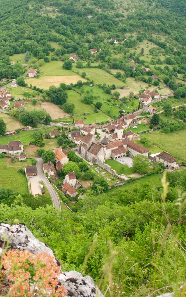 Point de vue dur le village d'Espagnac-Sainte-Eulalie