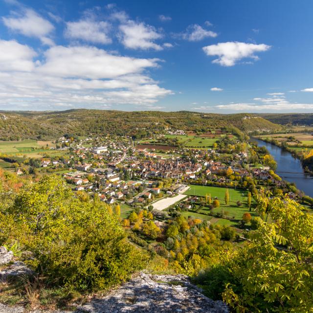 Point de vue sur Cajarc au Lieu-dit La Plogne