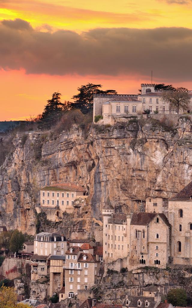 Rocamadour au coucher du soleil