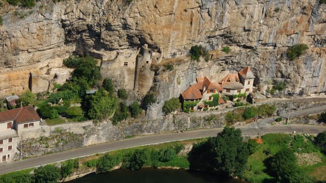 Vue aérienne de Cabrerets