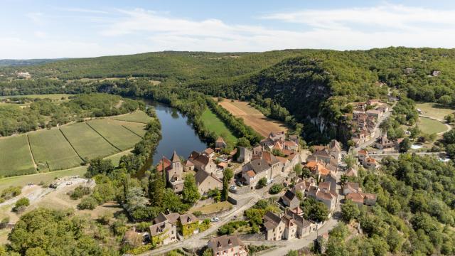 vue aérienne de Calvignac