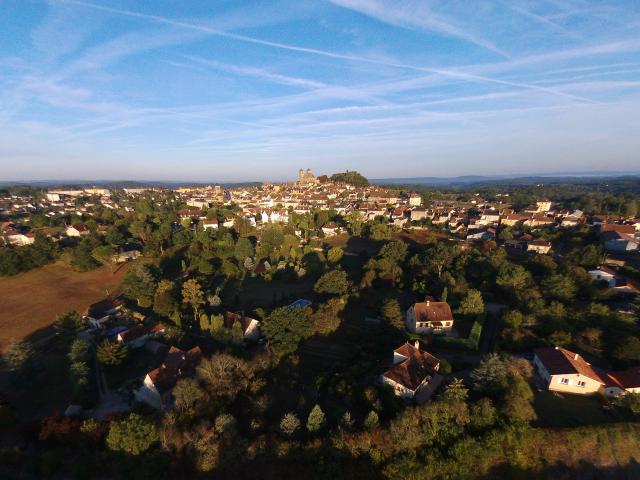 Vue aérienne de Gourdon