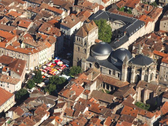 Vue aérienne de la Cathédrale Saint-Etienne