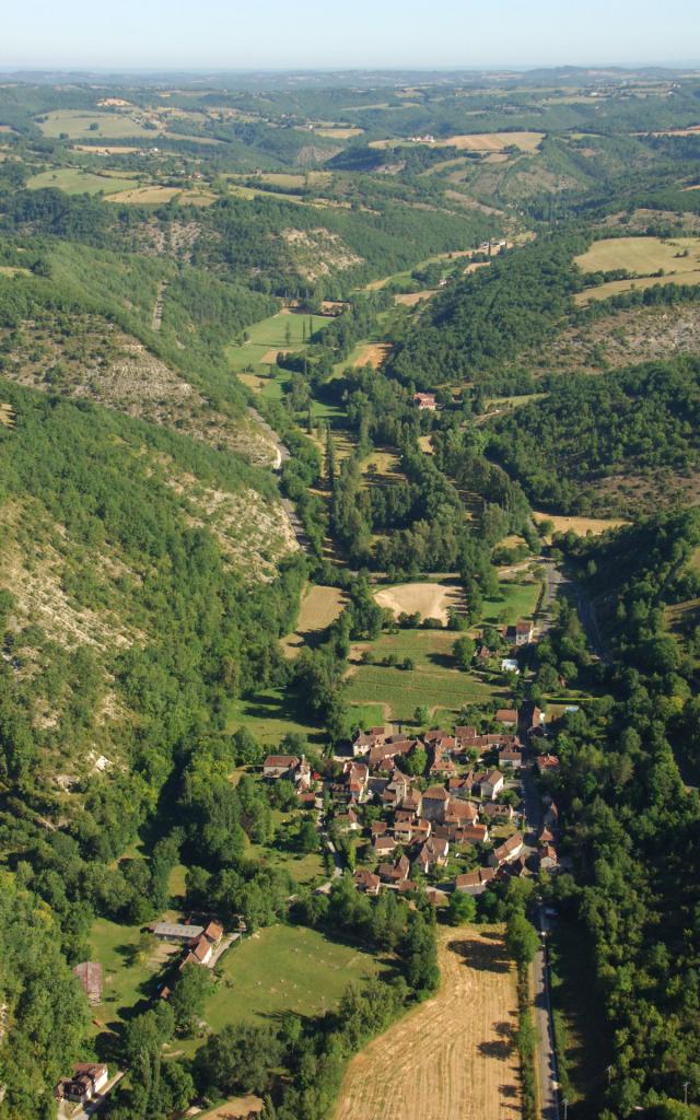 Vue aérienne de Saint-Martin-de-Vers