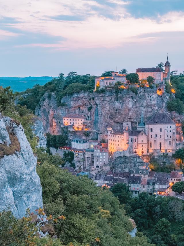 Tombée de la nuit sur Rocamadour