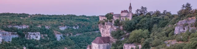 Tombée de la nuit sur Rocamadour