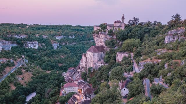 Tombée de la nuit sur Rocamadour