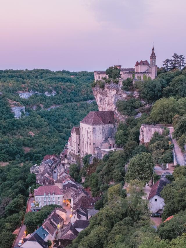 Tombée de la nuit sur Rocamadour