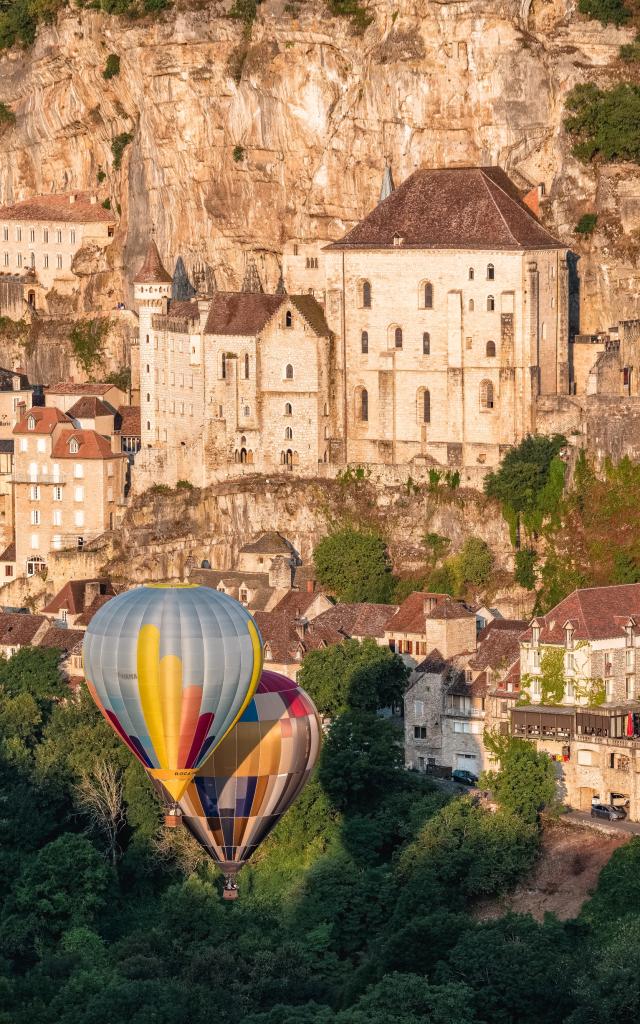 Décollage de montgolfières à Rocamadour