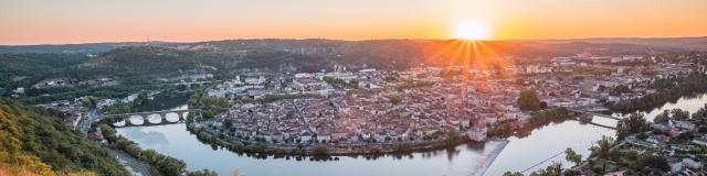 Coucher de soleil sur Cahors