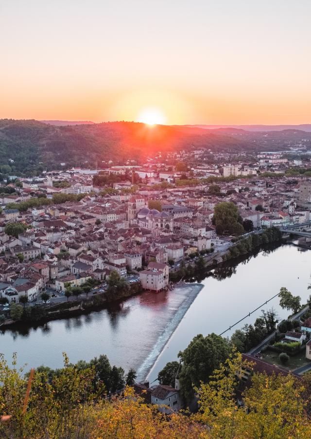 Coucher de soleil sur Cahors