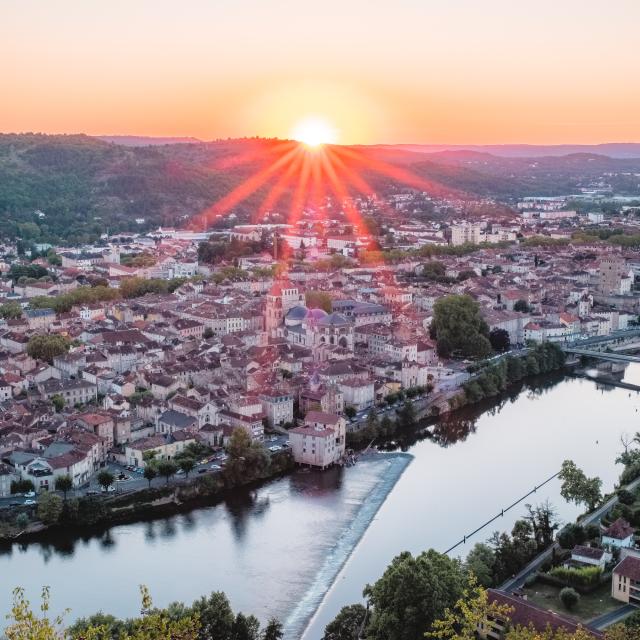 Coucher de soleil sur Cahors