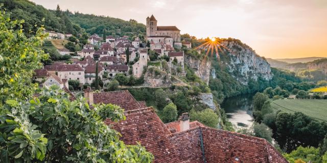 Coucher de soleil sur Saint-Cirq-Lapopie