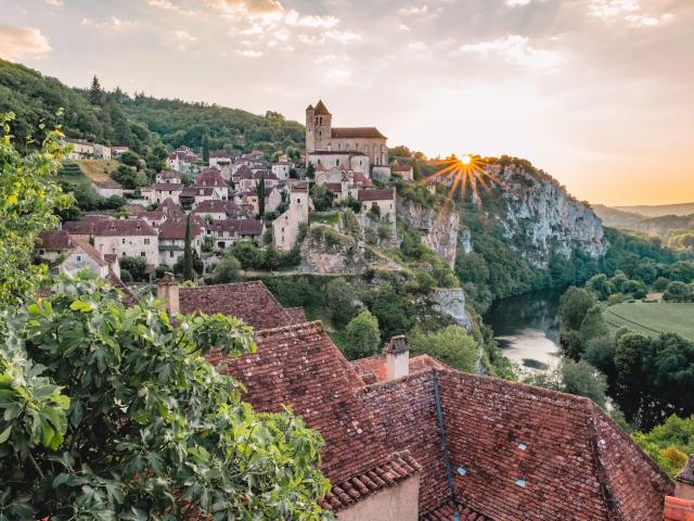 Coucher de soleil sur Saint-Cirq-Lapopie