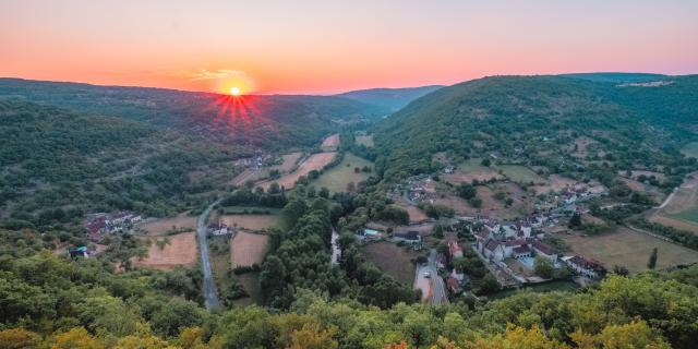 Lever du soleil sur Espagnac-Ste-Eulalie