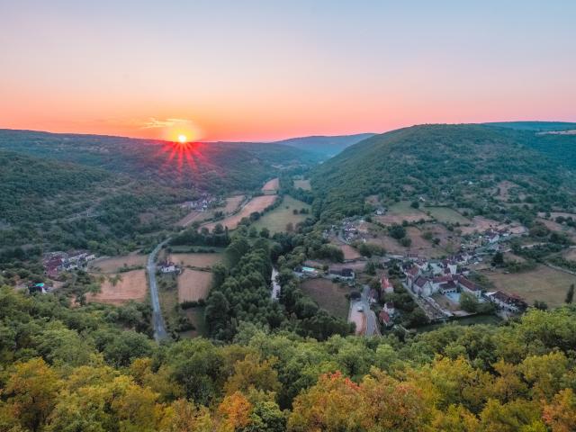 Lever du soleil sur Espagnac-Ste-Eulalie