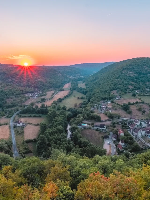 Lever du soleil sur Espagnac-Ste-Eulalie