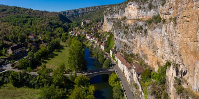 Vue aérienne de Cabrerets