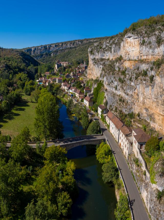 Vue aérienne de Cabrerets