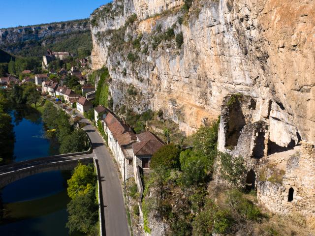 Vue aérienne de Cabrerets