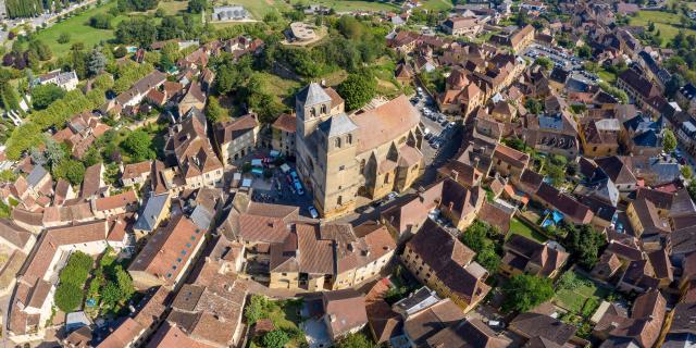 Vue aérienne de Gourdon