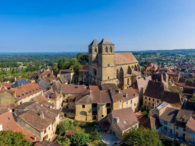 Vue aérienne de Gourdon