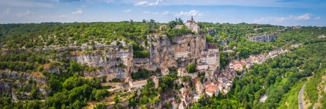 Vue aérienne de Rocamadour