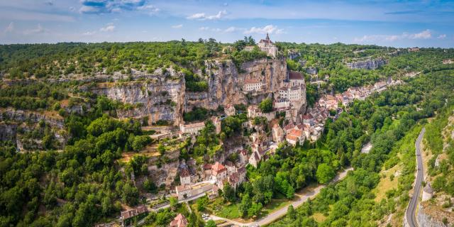 Vue aérienne de Rocamadour