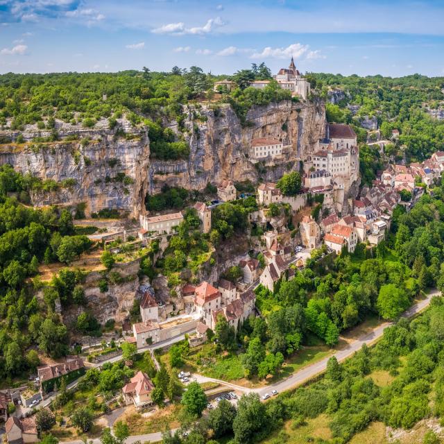 Vue aérienne de Rocamadour