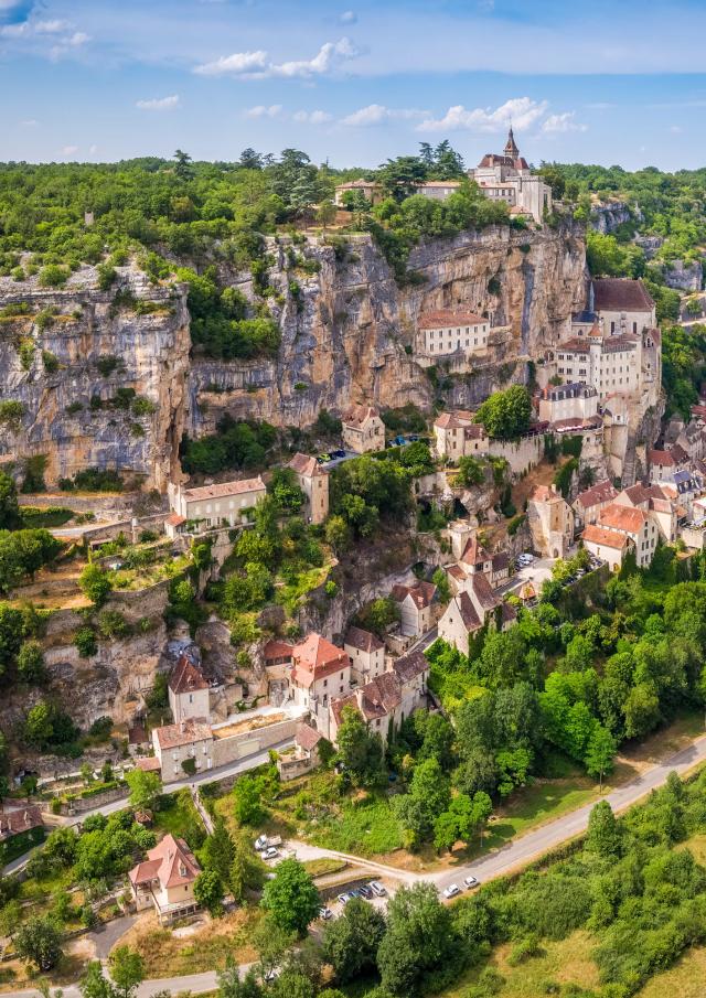 Vue aérienne de Rocamadour