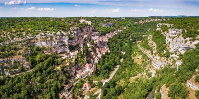 Vue aérienne de Rocamadour