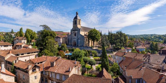 Vue aérienne de Figeac