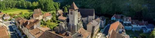 Vue aérienne de Marcilhac-sur-Célé