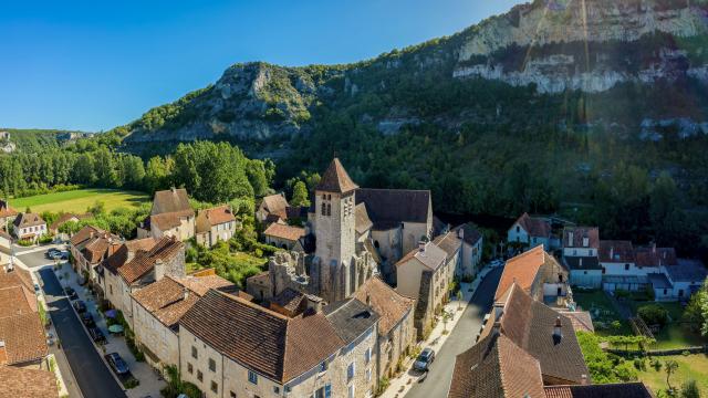 Vue aérienne de Marcilhac-sur-Célé