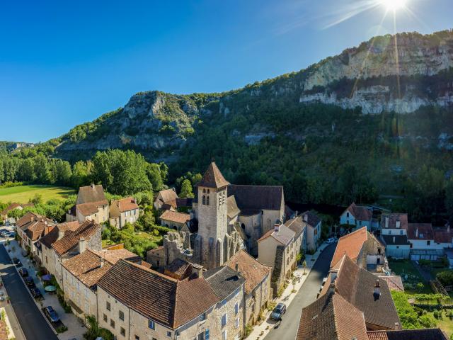 Vue aérienne de Marcilhac-sur-Célé