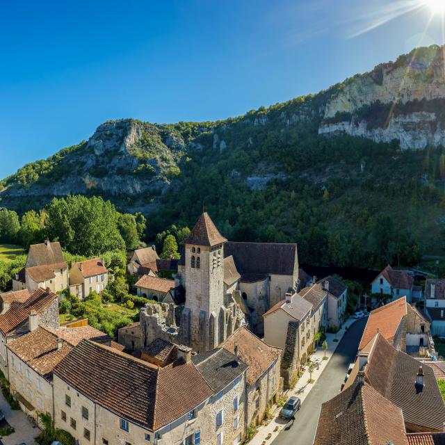 Vue aérienne de Marcilhac-sur-Célé