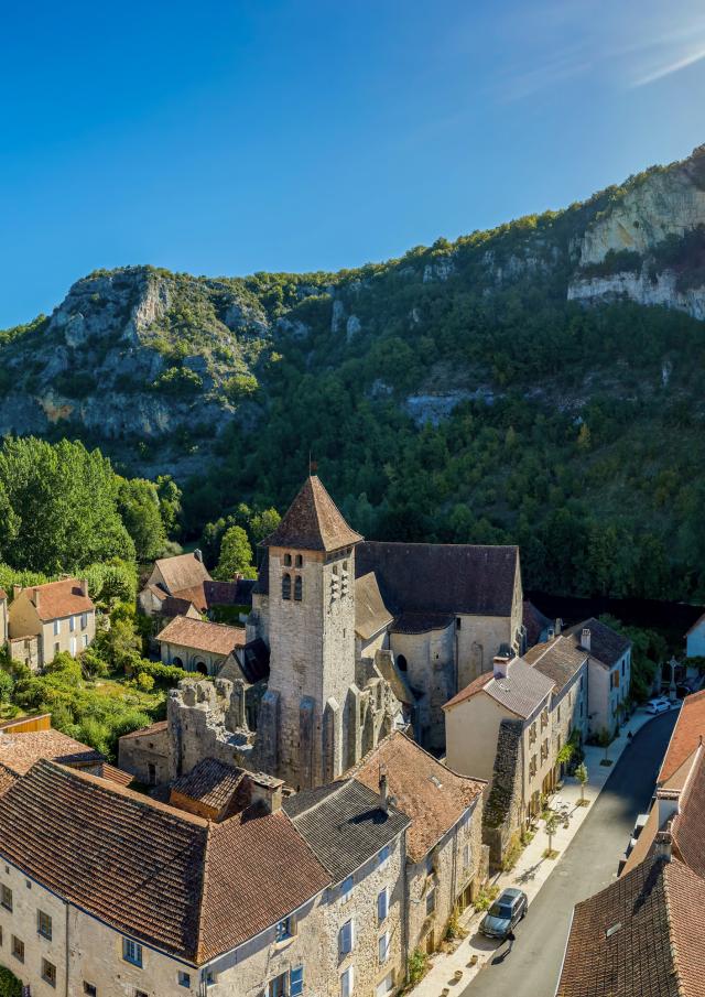 Vue aérienne de Marcilhac-sur-Célé