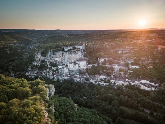 Vue aérienne de Rocamadour