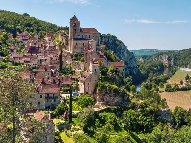 Vue aérienne de Saint-Cirq-Lapopie